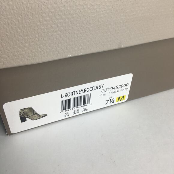 Franco Sarto Kortney Snake Print Booties Zip Block Heel 7.5 - Picture 10 of 10